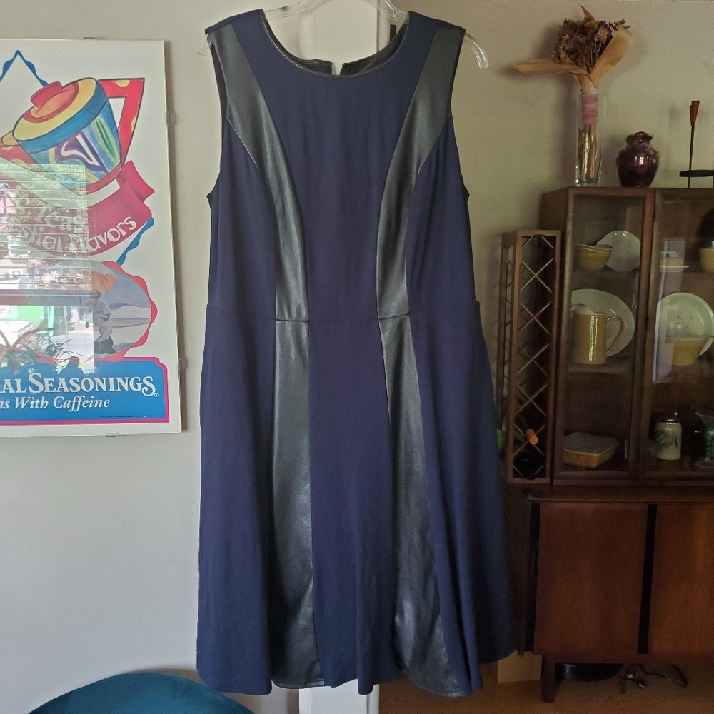 ABS Alan Shwartz black and blue dress